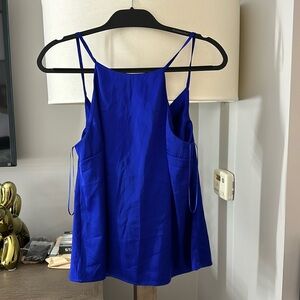 Forever 21 satin blue tank top size small
